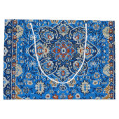 Orientalisch Blau Türkischer Persischer Teppich Große Geschenktüte (Rückseite)