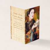 Orientalisch-Chinesische Dame, die eine Tasse Teep Visitenkarten (Vorderseite)