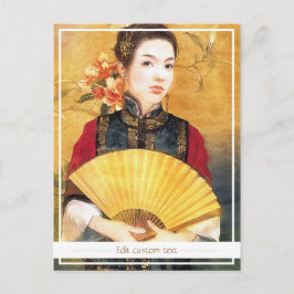 Orientalisch-Chinesische Dame mit schönem Portrait Postkarte