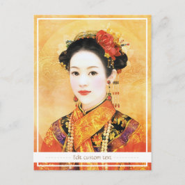 Orientalisch-Chinesische Dame mit schönem Portrait Postkarte
