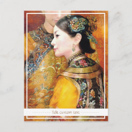 Orientalisch-Chinesische Dame mit schönem Portrait Postkarte