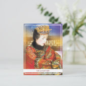 Orientalisch-Chinesische Dame mit schönem Portrait Postkarte (Stehend Vorderseite)