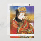 Orientalisch-Chinesische Dame mit schönem Portrait Postkarte (Vorne/Hinten)