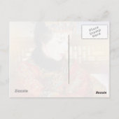 Orientalisch-Chinesische Dame mit schönem Portrait Postkarte (Rückseite)