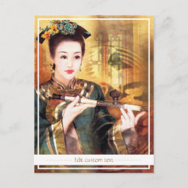 Orientalisch-Chinesische Dame mit schönem Portrait Postkarte