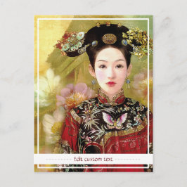 Orientalisch-Chinesische Dame mit schönem Portrait Postkarte