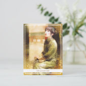 Orientalisch-Chinesische Dame mit schönem Portrait Postkarte (Stehend Vorderseite)