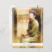 Orientalisch-Chinesische Dame mit schönem Portrait Postkarte (Vorne/Hinten)