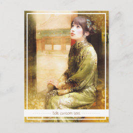 Orientalisch-Chinesische Dame mit schönem Portrait Postkarte