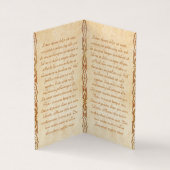 Orientalisch-Chinesische Dame mit schönem Portrait Visitenkarten (Innenseite)