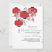Orientalisch-Chinesisches Lamp Sakura Bridal Einladung (Vorderseite)
