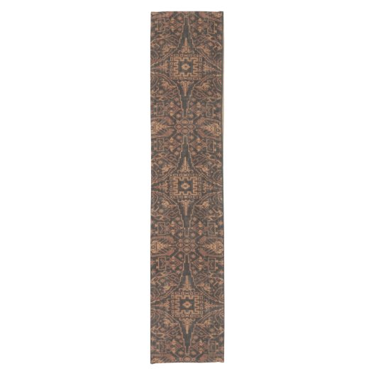 Orientalisch-indonesische Ikat Star Pattern Kurzer Tischläufer (Vorderseite)