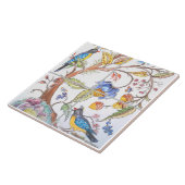 Orientalisch-Jacobohne Bird Floral Chinoiserie Fliese (Seite)