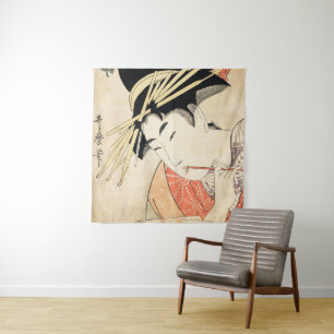 Orientalisch-japanisch-ukiyo-e geisha maiko Vintag Wandteppich