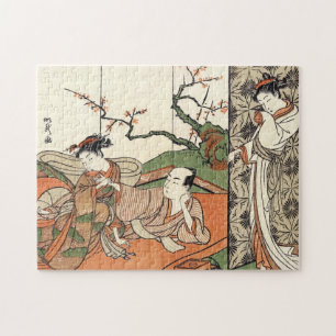 Orientalisch-japanische geisha maiko ukiyo e art puzzle