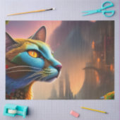 Orientalisch-Kalico-Wildkatze, Dystopisch Seidenpapier (Basteln)