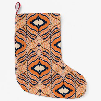Orientalisch nahtlos: Schwarz-Orange-Ornament Kleiner Weihnachtsstrumpf