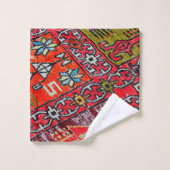 Orientalisch persisches Muster, Teppich Badhandtuch Set (Waschlappen)