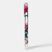 Orientalisch rosa und aquamarine Liebe Case-Mate iPhone Hülle (Rückseite / Links)