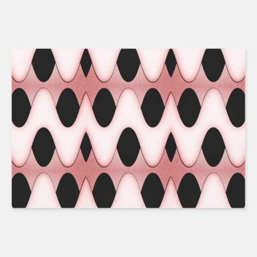 Orientalisch-rosa Wellen Geschenkpapier Set (Vorderseite)