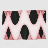 Orientalisch-rosa Wellen Golfhandtuch (Horizontal)
