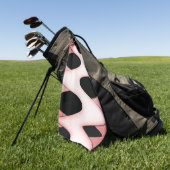 Orientalisch-rosa Wellen Golfhandtuch (Gras)