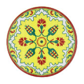Orientalisch Rot Gelbgrün Ottoman Türkischer Tulip Schneidebrett (Vorderseite)