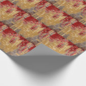 Orientalisch rot-goldener Teppichboden. Geschenkpapier (Ecke)