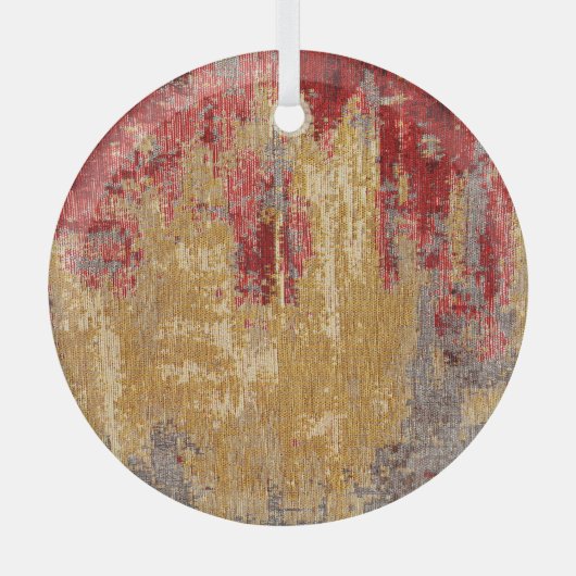 Orientalisch rot-goldener Teppichboden. Ornament Aus Glas (Vorderseite)