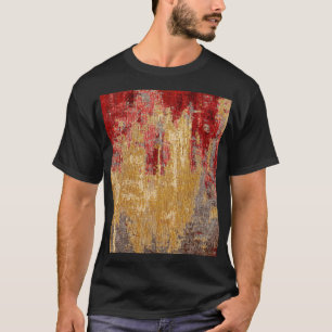 Orientalisch rot-goldener Teppichboden. T-Shirt