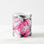 Orientalisch Rote Blume: Aquarellmuster. Kaffeetasse (Mittel)