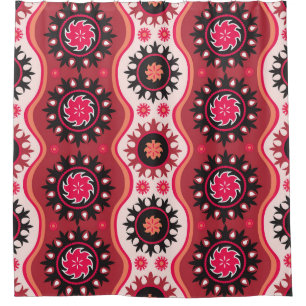 Orientalisch Traditionell: Nahtloses Ornament-Desi Duschvorhang