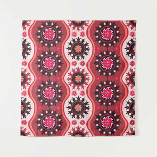 Orientalisch Traditionell: Nahtloses Ornament-Desi Wandteppich (Vorderseite)