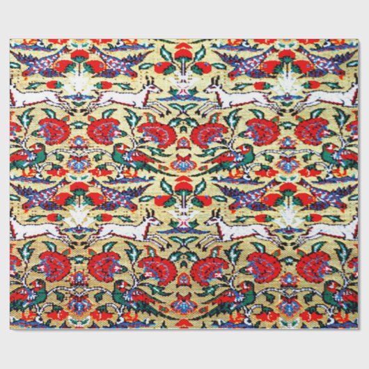 Orientalisch-türkisch-persisches Muster, Tiere Geschenkpapier (Flach)