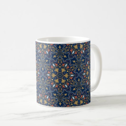 Orientalisch-Türkische Muster-Tasse Kaffeetasse (VorderseiteRechts)