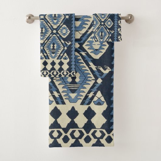 Orientalisch Türkischer Persischer Teppich Blau Badhandtuch Set (Insitu)