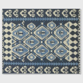 Orientalisch Türkischer Persischer Teppich Blau Geschenkpapier (Flach)