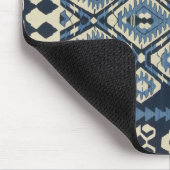 Orientalisch Türkischer Persischer Teppich Blau Mousepad (Ecke)