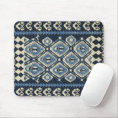 Orientalisch Türkischer Persischer Teppich Blau Mousepad (Mit Mouse)