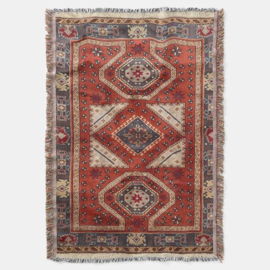 Orientalisch Türkischer Persischer Teppich Rot Decke (Vorderseite Vertikal)