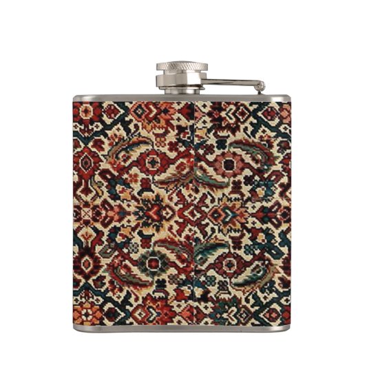 Orientalisch türkischer Teppichboden Rug Flachmann (Rückseite)