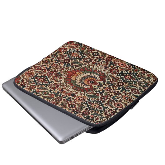 Orientalisch türkischer Teppichboden Rug Laptopschutzhülle (Vorne Knopf)