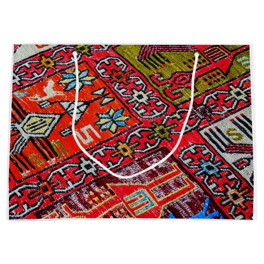Orientalisch , Türkisches Muster, Teppichboden Große Geschenktüte (Vorderseite)