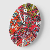 Orientalisch , Türkisches Muster, Teppichboden Große Wanduhr (Winkel)
