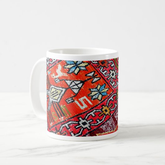 Orientalisch , Türkisches Muster, Teppichboden Kaffeetasse (Vorderseite Links)