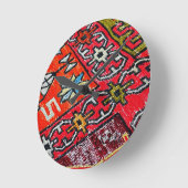 Orientalisch , Türkisches Muster, Teppichboden Runde Wanduhr (Winkel)