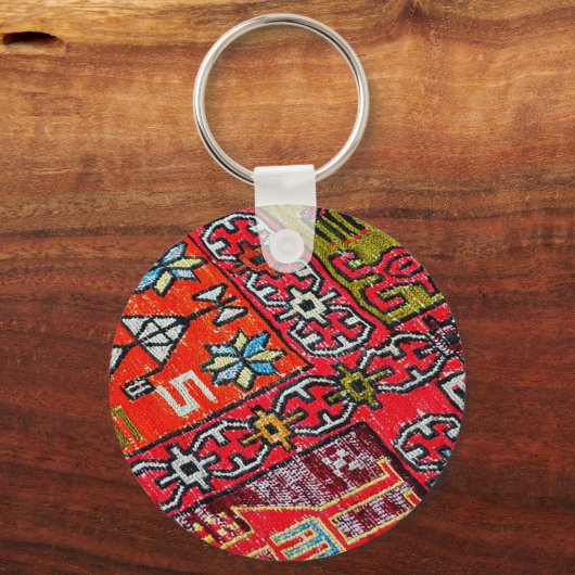Orientalisch , Türkisches Muster, Teppichboden Schlüsselanhänger (Vorderseite)