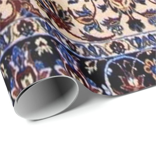 Orientalische Antike Persische Türkische Blaue Tep Geschenkpapier (Rolleneckpunkt)