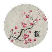 Orientalische Art-Kirschblüte-Kirschblüten-Kunst Schneidebrett (Vorderseite)