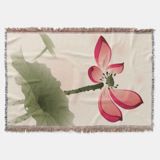 Orientalische Art Lotus Decke (Vorderseite)